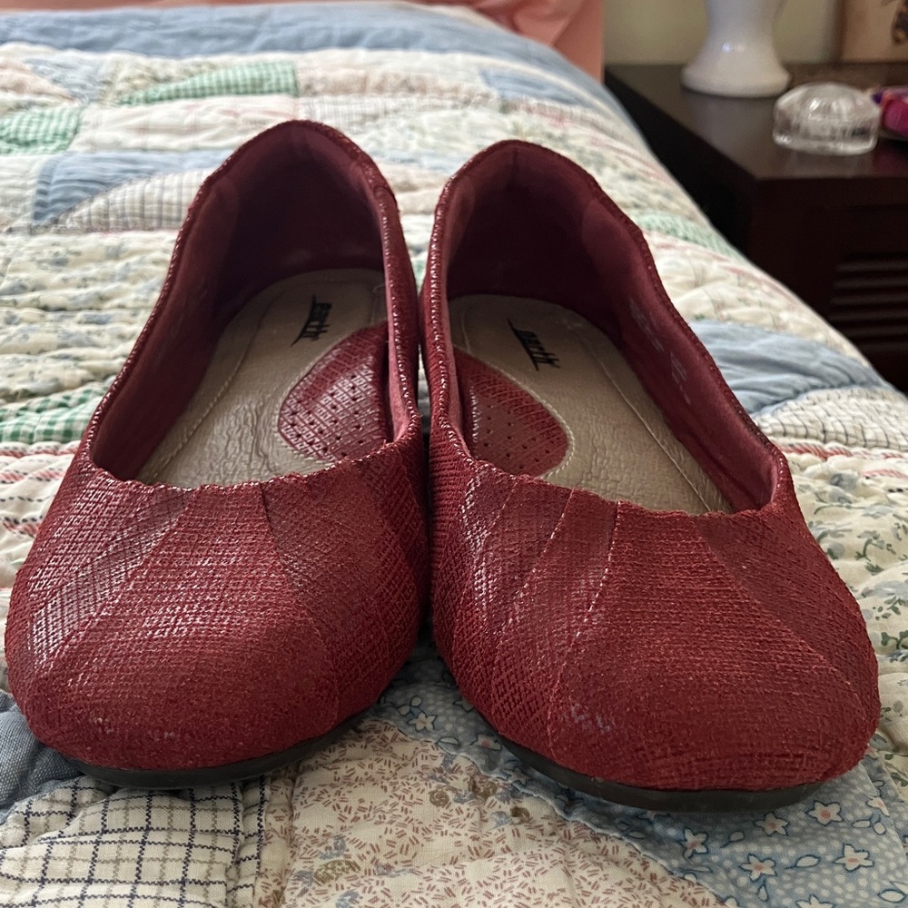 Red Women's Ballet Flats - Comfort Slip-On
